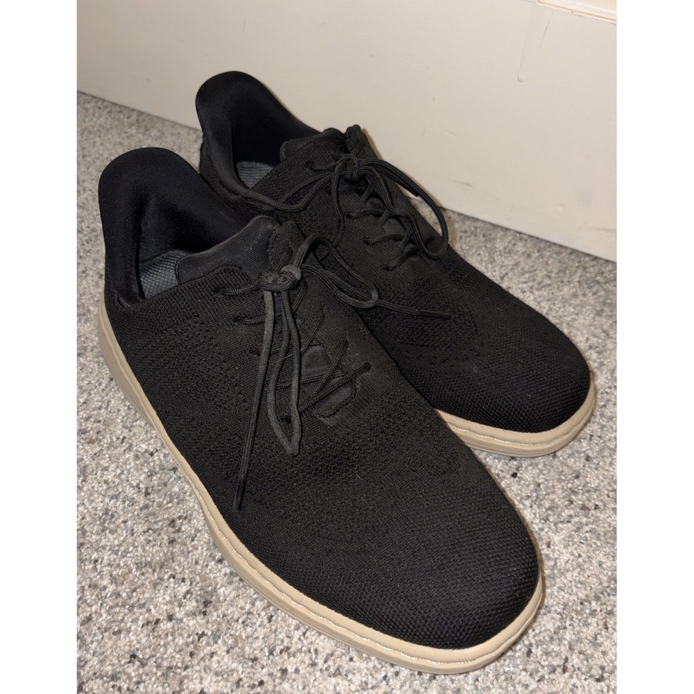 Orthofeet Rex Hands Free Black Knit Comfort Shoe Mens Size 7.5 M. 468 Orthopedic
